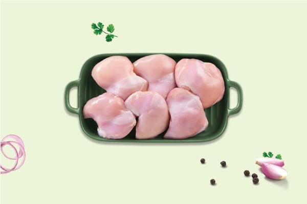 Premium Chicken Thigh Boneless (Family Pack Medium, 1Kg)