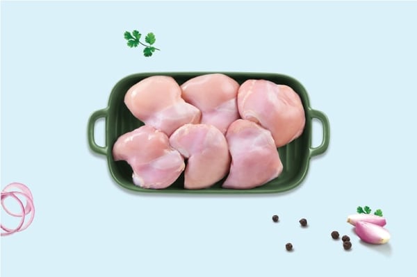 Premium Chicken Thigh Boneless (Family Pack Large, 2Kg)