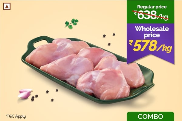 Premium Tender Chicken Thigh Boneless (10Kg Pack)