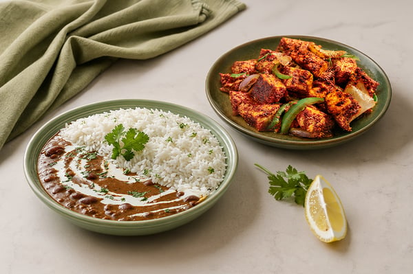 Combo: (Home Style Rajma & Rice + Indian Paneer Tikka)