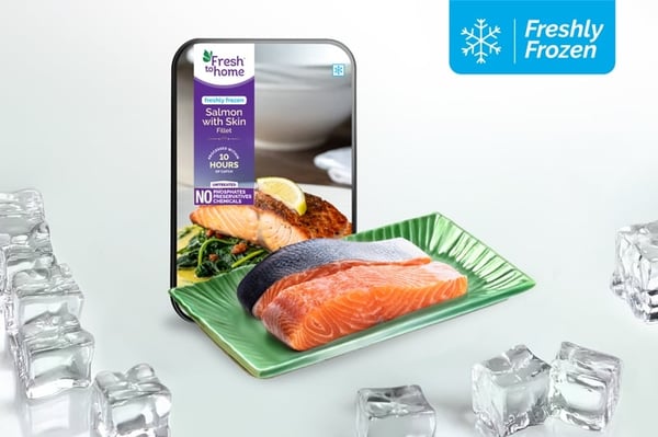 Salmon with Skin Fillet (300g Pack, Freshly Frozen)
