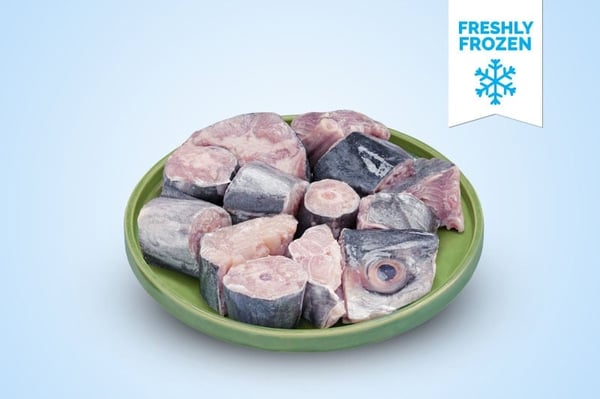 Freshly Frozen Seer Fish / Surmai / Vanjaram / Anjal - Head & Tail Curry Cut