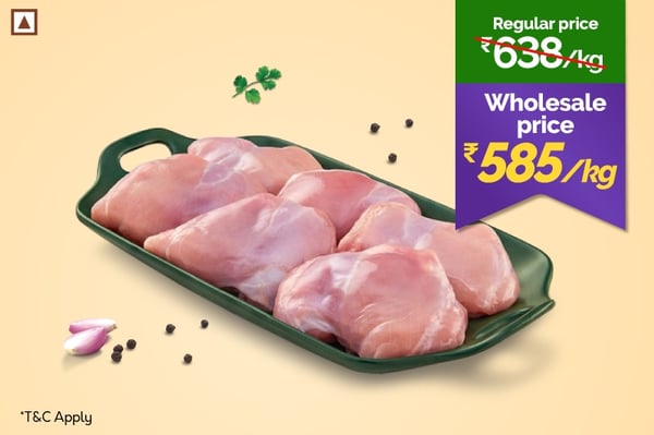 Premium Tender Chicken Thigh Boneless (6Kg Pack)