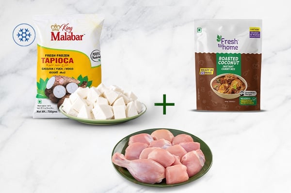 Tapioca + Chicken Curry Cut + Roasted Coconut Curry Mix