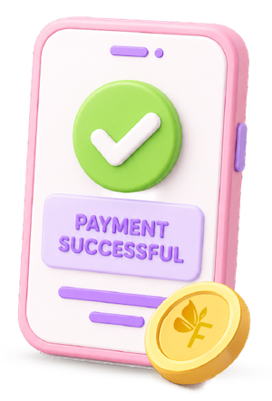 Payment successful confirmation on the FreshToHome app
