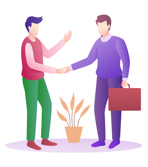 Two people shaking hands