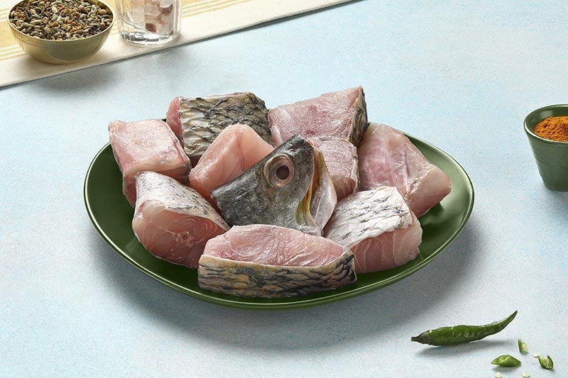 Bhetki / ভেটকী / Barramundi / Asian Seabass / Kalanji Bengali Curry Cut (330 to 350g Pack