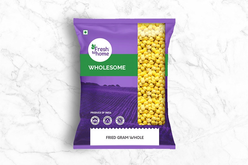 Fried Gram Whole (500g Pouch) : Buy online | freshtohome.com