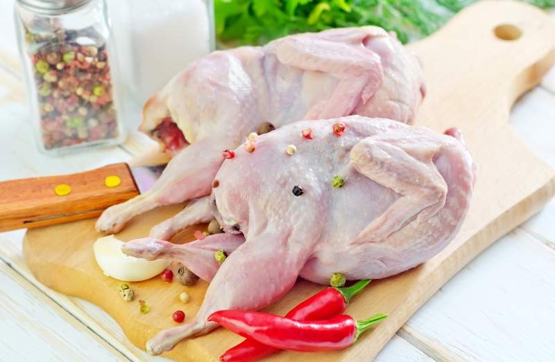 Quail / Kaada (Japanese) Pack of 2 Skinless Whole Cleaned Quails