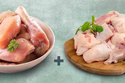 Combo: (500g Premium Chicken Skinless Curry Cut + 500g Vigova Duck Curry Cut)