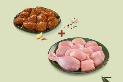 Combo: (480g Premium Chicken Skinless Curry Cut + 250g Tangy Chicken Ghee Roast)