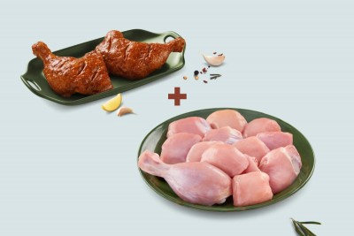 Combo: (480g Premium Chicken Skinless Curry Cut + Tandoori Chicken Legs)