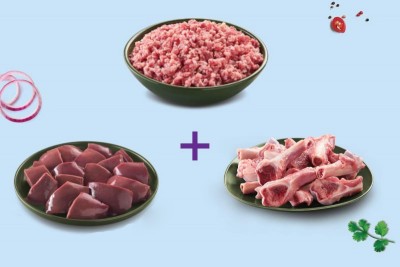 Triple Combo: (250g Premium Goat Mince / Kheema + 230g to 250g Premium Goat Liver + 250g Mutton Soup Bones)