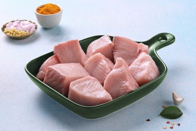 Shark / ಸೊರ (Super Tasty) - Skinless Curry Cut (May include head pieces) (480g to 500g Pack)
