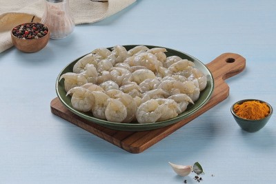Indian Prawns / Venami / Vannamei / Jhinga / Chemmin (60+ Count/kg) - Peeled & Deveined (PD) (240g to 250g Pack)