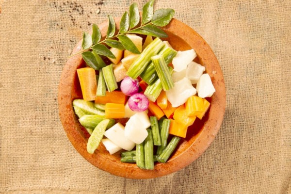 Sambar Cut Vegetable Mix - 500g Pack (Ozone Washed)