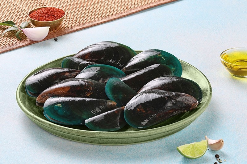 Green Mussel / بلح البحر الأخضر المحار الأخضر بالصدفة