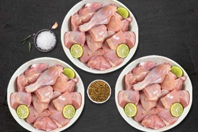 Special Premium Tender and Antibiotic-residue-free Skinless Chicken Curry Cut (3kg Pack)