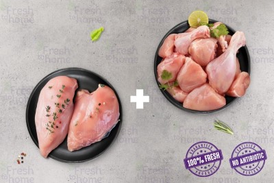 Combo: (900g Premium Chicken Skinless Curry Cut + 500g Premium Chicken Breast Fillets)